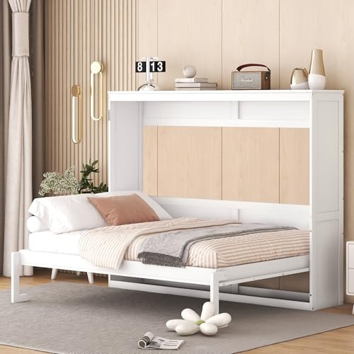 Merax Full Modern Farmhouse Solid Wood Murphy Bed Chest: $545.68 Merax Full Modern Farmhouse Solid Wood Murphy Bed Chest: $545.68