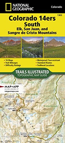 National Geographic Colorado 14ers South Topographic Map Guide: $13.01 National Geographic Colorado 14ers South Topographic Map Guide: $13.01