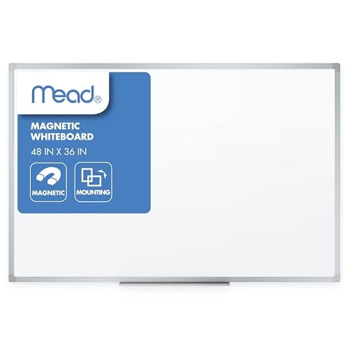 Mead 48" x 36" Magnetic Dry Erase Whiteboard: $67.99 Mead 48" x 36" Magnetic Dry Erase Whiteboard: $67.99