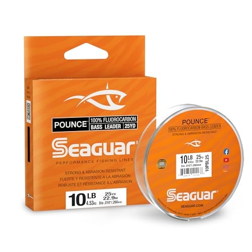Seaguar Pounce 10lb 25yd Fluorocarbon Bass Fishing Leader: $8.20