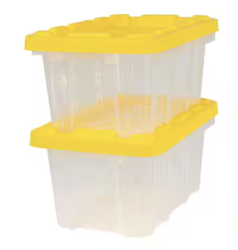 4 HDX 6.5-Qt. Tough Storage Totes: $10 4 HDX 6.5-Qt. Tough Storage Totes: $10