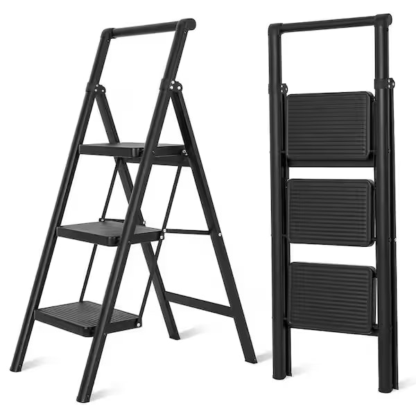 Tatayosi 3-Step Steel Folding Step Stool: $38 Tatayosi 3-Step Steel Folding Step Stool: $38