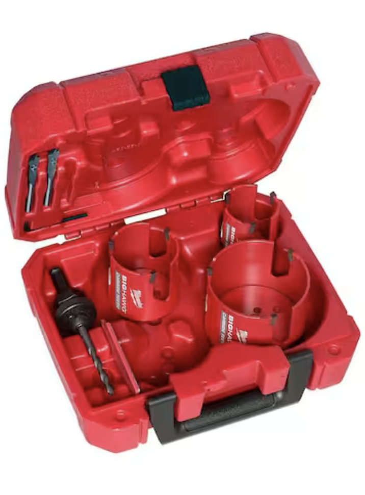 Milwaukee 7-Piece Big Hawg Carbide Hole Saw Kit: $78 Milwaukee 7-Piece Big Hawg Carbide Hole Saw Kit: $78