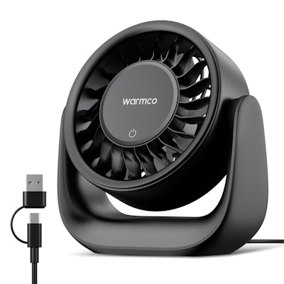 Warmco DS1 USB 6.4" Desk Fan for $10 + free shipping w/ Prime