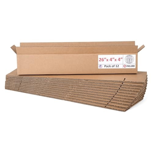 26" x 4" x 4" Cardboard Shipping Boxes 12-Pack: $52.19 26" x 4" x 4" Cardboard Shipping Boxes 12-Pack: $52.19