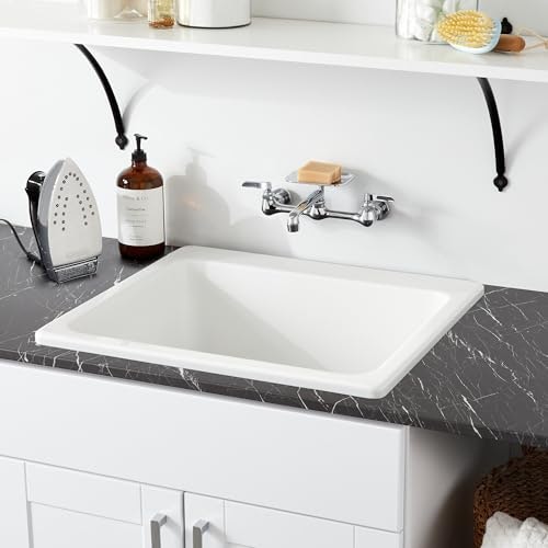 Signature Hardware Medford 25-Inch Drop-In Acrylic Laundry Sink: $249