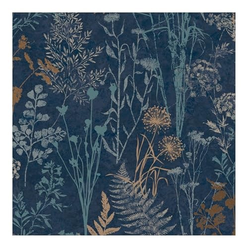Superfresco Easy Organics Navy and Copper Removable Wallpaper 10m x 52cm: $45 Superfresco Easy Organics Navy and Copper Removable Wallpaper 10m x 52cm: $45