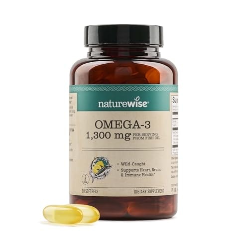 NatureWise 2,200mg Omega-3 Fish Oil 60-Count: $6.99