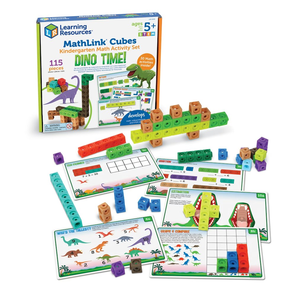Learning Resources MathLink Cubes Kindergarten Math Activity Set: Dino Time: $8.30