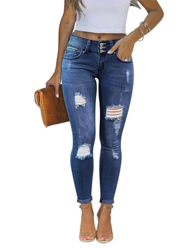 Kunmi Women's Skinny Ripped Stretchy Denim Jeans: $31.44 Kunmi Women's Skinny Ripped Stretchy Denim Jeans: $31.44
