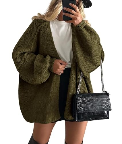 Prettygarden Women's Open Front Oversized Cardigan Sweater: $31.71 Prettygarden Women's Open Front Oversized Cardigan Sweater: $31.71