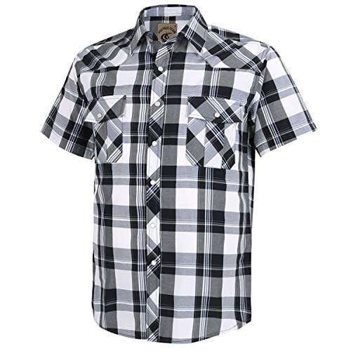 Coevals Club Men's Western Plaid Pearl Snap Short Sleeve Shirt: $24.64 Coevals Club Men's Western Plaid Pearl Snap Short Sleeve Shirt: $24.64