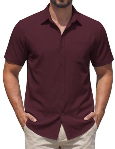 Coofandy Men's Short Sleeve Casual Button-Down Shirt: $14.99 Coofandy Men's Short Sleeve Casual Button-Down Shirt: $14.99