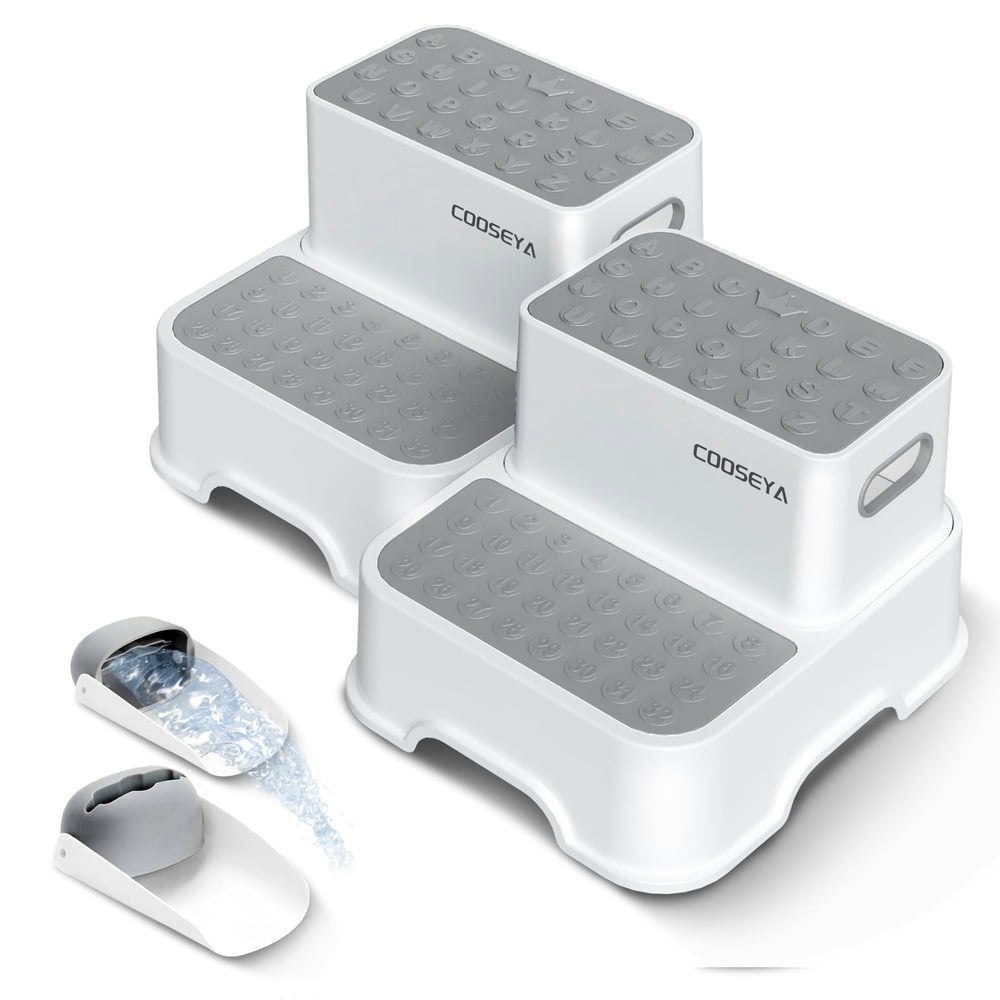 Cooseya 2-Tier Toddler Step Stool 2-Pack: $28.99