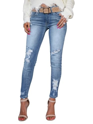 Kunmi Women's J002 Ripped Stretchy Skinny Jeans: $31.44 Kunmi Women's J002 Ripped Stretchy Skinny Jeans: $31.44