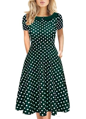 Women's Short Sleeve Fit and Flare Vintage Dress: $27.07 Women's Short Sleeve Fit and Flare Vintage Dress: $27.07