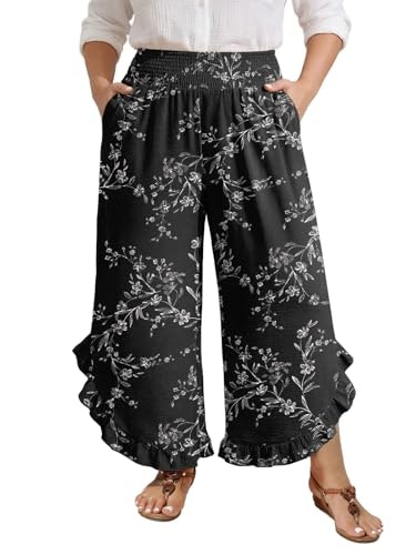 Feiersi Plus Size Wide Leg Palazzo Pants: $19.99
