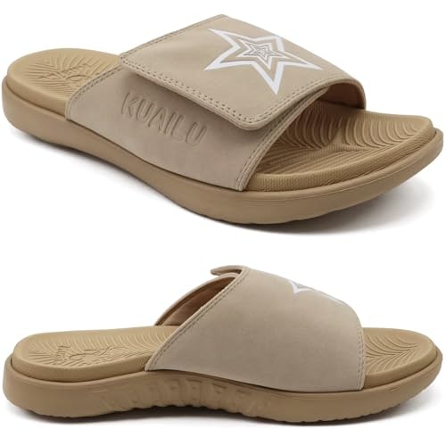 KuaiLu Men's Orthotic Arch Support Athletic Slides: $24.64