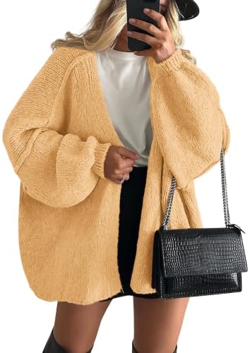 Prettygarden Women's Open Front Oversized Cardigan Sweater: $33.97 Prettygarden Women's Open Front Oversized Cardigan Sweater: $33.97