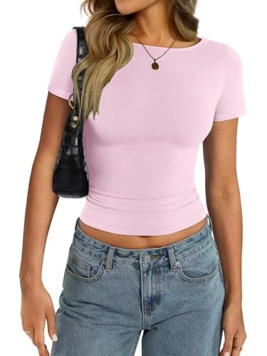 EasyGala Women's Cotton Boat Neck Crop Top: $9.99