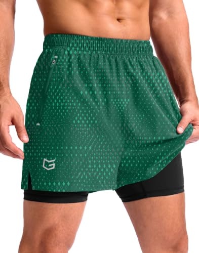 Men's 5-Inch Running Gym Shorts with Compression Liner: $19.98 Men's 5-Inch Running Gym Shorts with Compression Liner: $19.98