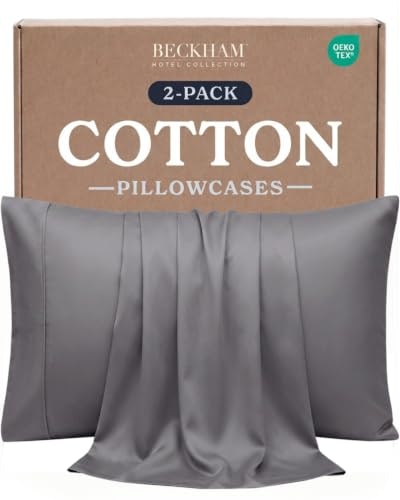 Beckham Hotel Collection Queen 500TC Cotton Sateen Pillowcases 2-Pack: $19.98