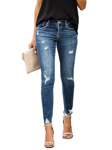 Kunmi Women's Skinny Ripped Stretchy Denim Jeans: $31.44 Kunmi Women's Skinny Ripped Stretchy Denim Jeans: $31.44