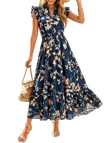 Simplee Women's Floral V-Neck Short Sleeve Maxi Dress: $39.94 Simplee Women's Floral V-Neck Short Sleeve Maxi Dress: $39.94