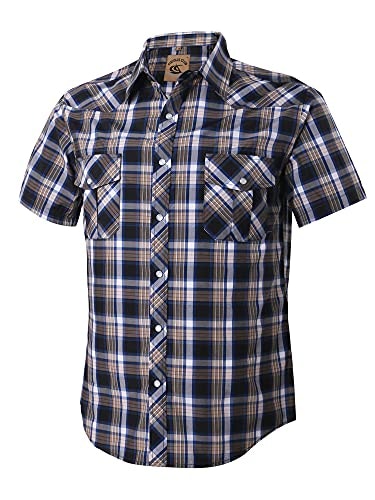 Coevals Club Men's Western Plaid Pearl Snap Short Sleeve Shirt: $24.64 Coevals Club Men's Western Plaid Pearl Snap Short Sleeve Shirt: $24.64
