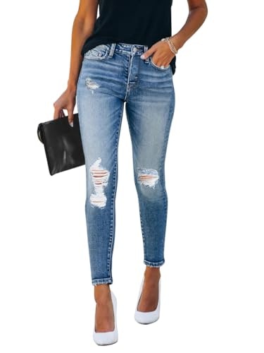 Kunmi Women's Distressed Skinny Stretchy Denim Jeans: $31.44 Kunmi Women's Distressed Skinny Stretchy Denim Jeans: $31.44