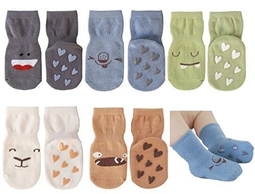 Exegawe Non-Slip Toddler Crew Socks 5-Pack: $8.07 Exegawe Non-Slip Toddler Crew Socks 5-Pack: $8.07