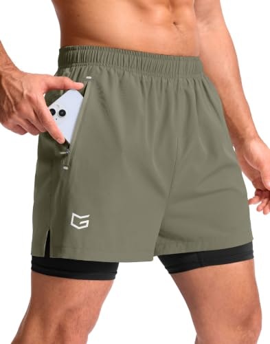 Men's 5-Inch Running Shorts with Compression Liner: $19.98 Men's 5-Inch Running Shorts with Compression Liner: $19.98