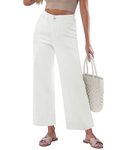 Grapent Women's High-Waisted Wide-Leg Cropped Jeans: $28.49 Grapent Women's High-Waisted Wide-Leg Cropped Jeans: $28.49