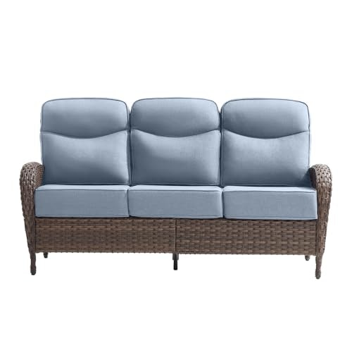 Actrest 3-Seater Wicker Patio Sofa: $594.99 Actrest 3-Seater Wicker Patio Sofa: $594.99