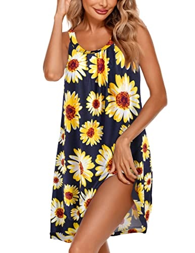 Ekouaer Women's Sleeveless Pleated Scoopneck Nightgown: $12.99 Ekouaer Women's Sleeveless Pleated Scoopneck Nightgown: $12.99