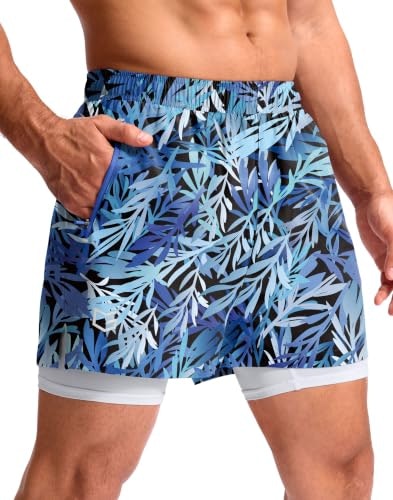 Men's Running Gym Shorts with Compression Liner 5-Inch: $19.98 Men's Running Gym Shorts with Compression Liner 5-Inch: $19.98