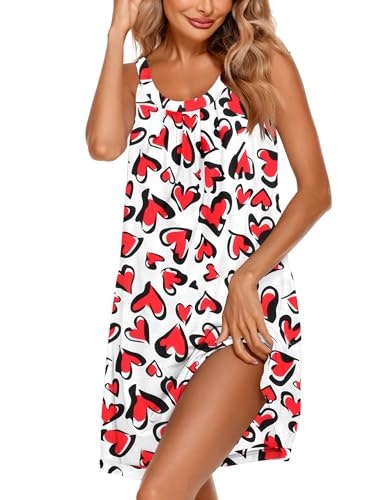 Ekouaer Women's Sleeveless Pleated Scoopneck Nightgown: $12.74