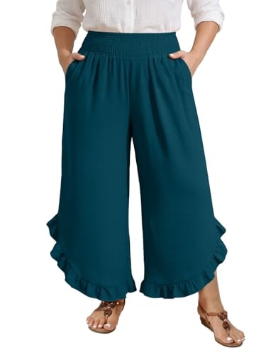 Feiersi Women's Plus Size Wide Leg Palazzo Pants: $14.99 Feiersi Women's Plus Size Wide Leg Palazzo Pants: $14.99