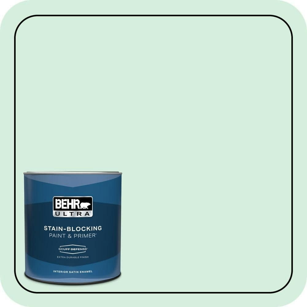 Winter Fresh Extra Durable Satin Enamel Interior Paint & Primer 1-Quart: $23.98