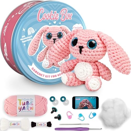 Cookie Box Crochet Kit for Beginners - Bunny Lola: $16.14
