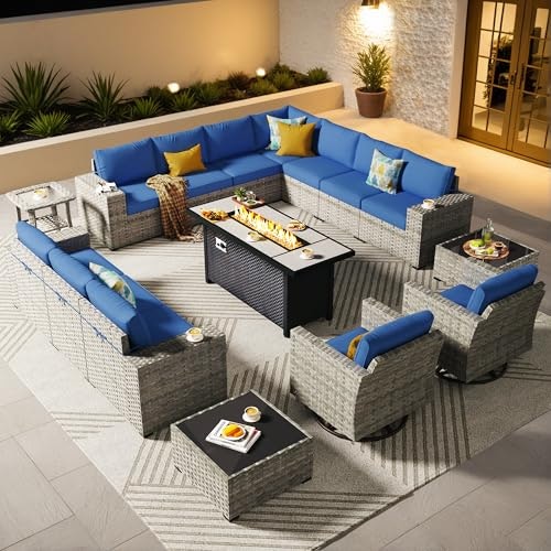Ovios 16-Piece Patio Furniture Set with 54-Inch Fire Pit Table: $1,869.15 Ovios 16-Piece Patio Furniture Set with 54-Inch Fire Pit Table: $1,869.15