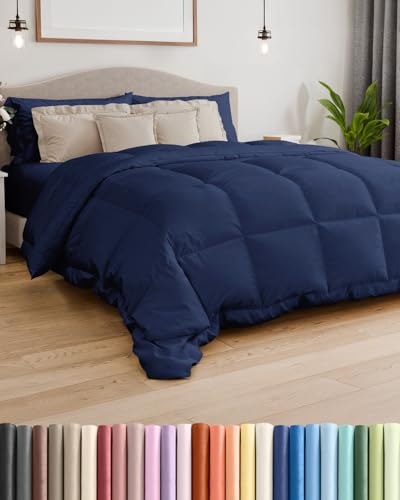 Twin Size Navy Blue Down Alternative Duvet Insert: $27.99