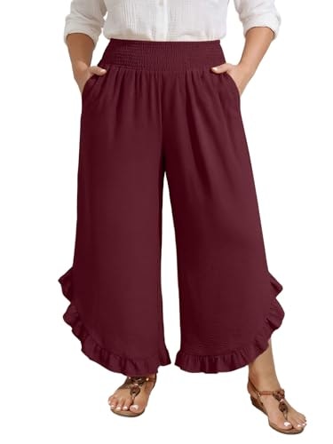 Feiersi Women's Plus Size Wide Leg Palazzo Pants: $16.99 Feiersi Women's Plus Size Wide Leg Palazzo Pants: $16.99