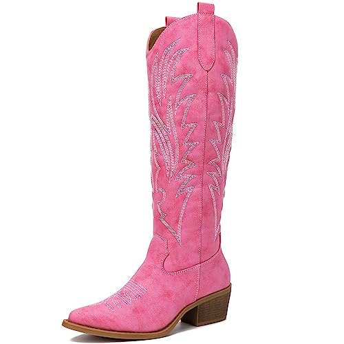 Globalwin Women's Embroidered Knee-High Western Cowboy Boots: $36.38 Globalwin Women's Embroidered Knee-High Western Cowboy Boots: $36.38