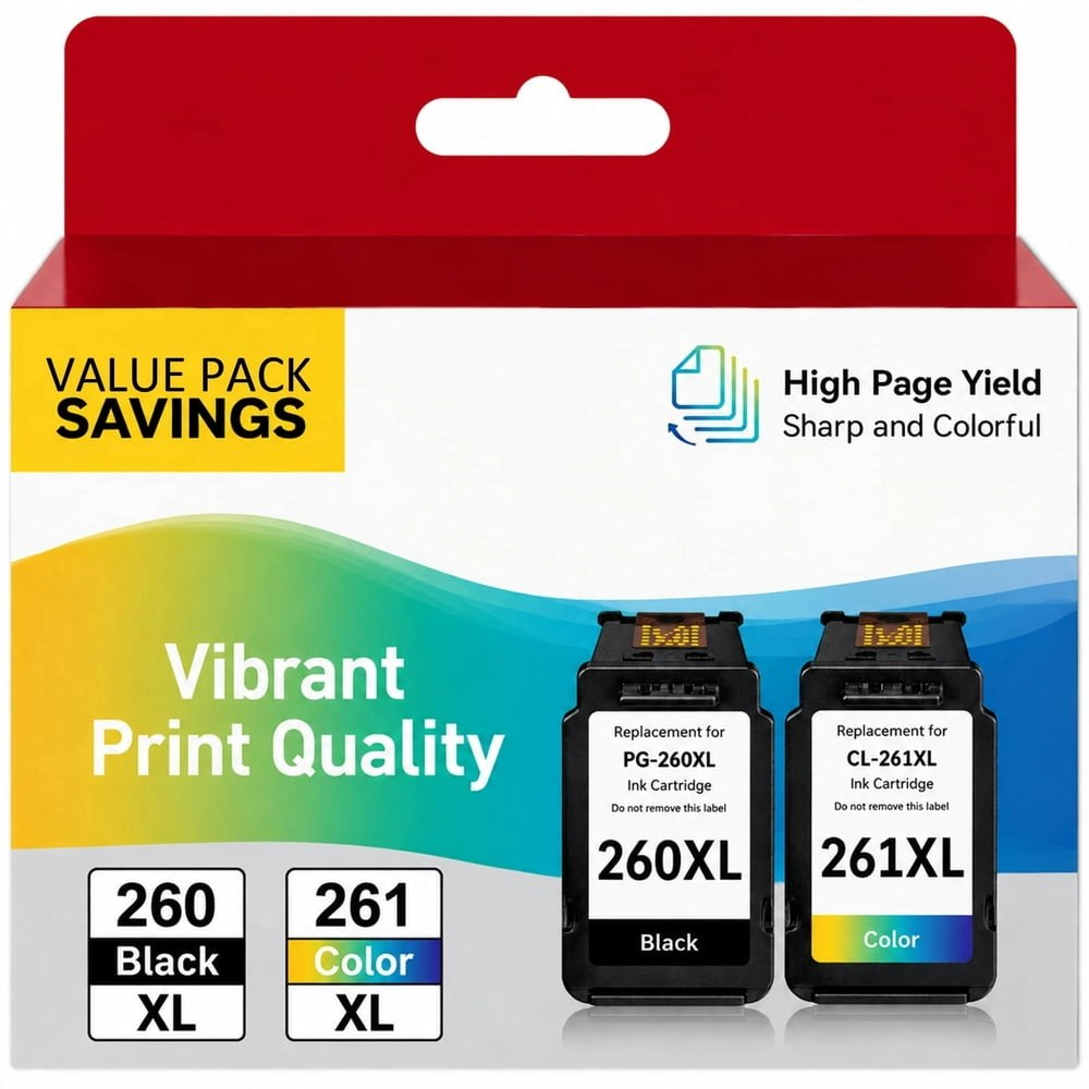 Canon 260XL and 261XL Ink Cartridges 2-Pack: $31.49 Canon 260XL and 261XL Ink Cartridges 2-Pack: $31.49