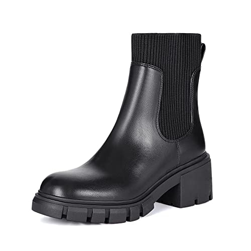 Athlefit Women's Chunky Platform Chelsea Ankle Boots: $39.99 Athlefit Women's Chunky Platform Chelsea Ankle Boots: $39.99