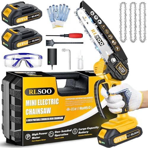 Rlsoo 6-Inch Cordless Electric Mini Chainsaw: $32.27 Rlsoo 6-Inch Cordless Electric Mini Chainsaw: $32.27