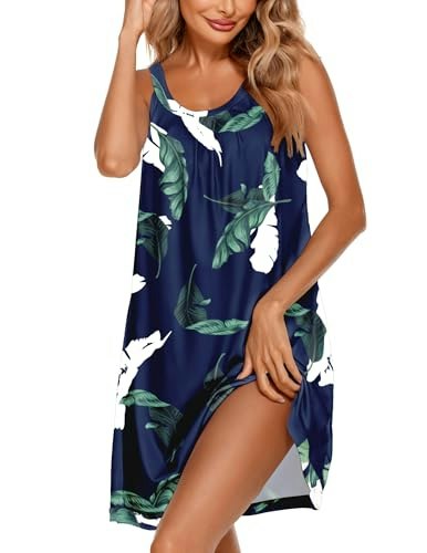 Ekouaer Women's Sleeveless Pleated Nightgown: $12.99 Ekouaer Women's Sleeveless Pleated Nightgown: $12.99