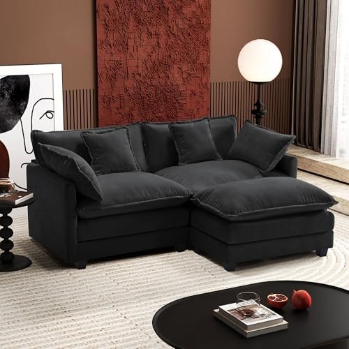 Ihanherry 77-Inch L-Shaped Modular Sectional Sofa with Ottoman: $424.98 Ihanherry 77-Inch L-Shaped Modular Sectional Sofa with Ottoman: $424.98