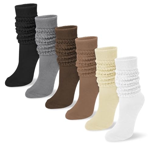 Ysense Women's Slouchy Knee High Socks 6-Pack: $12.98 Ysense Women's Slouchy Knee High Socks 6-Pack: $12.98